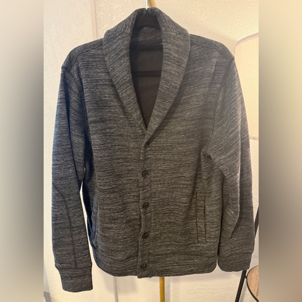 Marc Anthony Men’s Slim Fit Button Front Cardigan Sweater Shawl Collar Gray - Picture 6 of 12